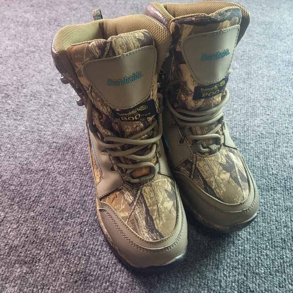 Northside Thinsulate 800g‎ Waterproof Camo Winter Boots  Size 6